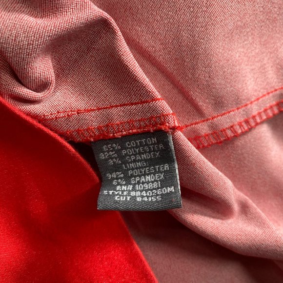 📌 Donna Ricco Timeless Red Cotton Blend  Dress - Picture 12 of 13